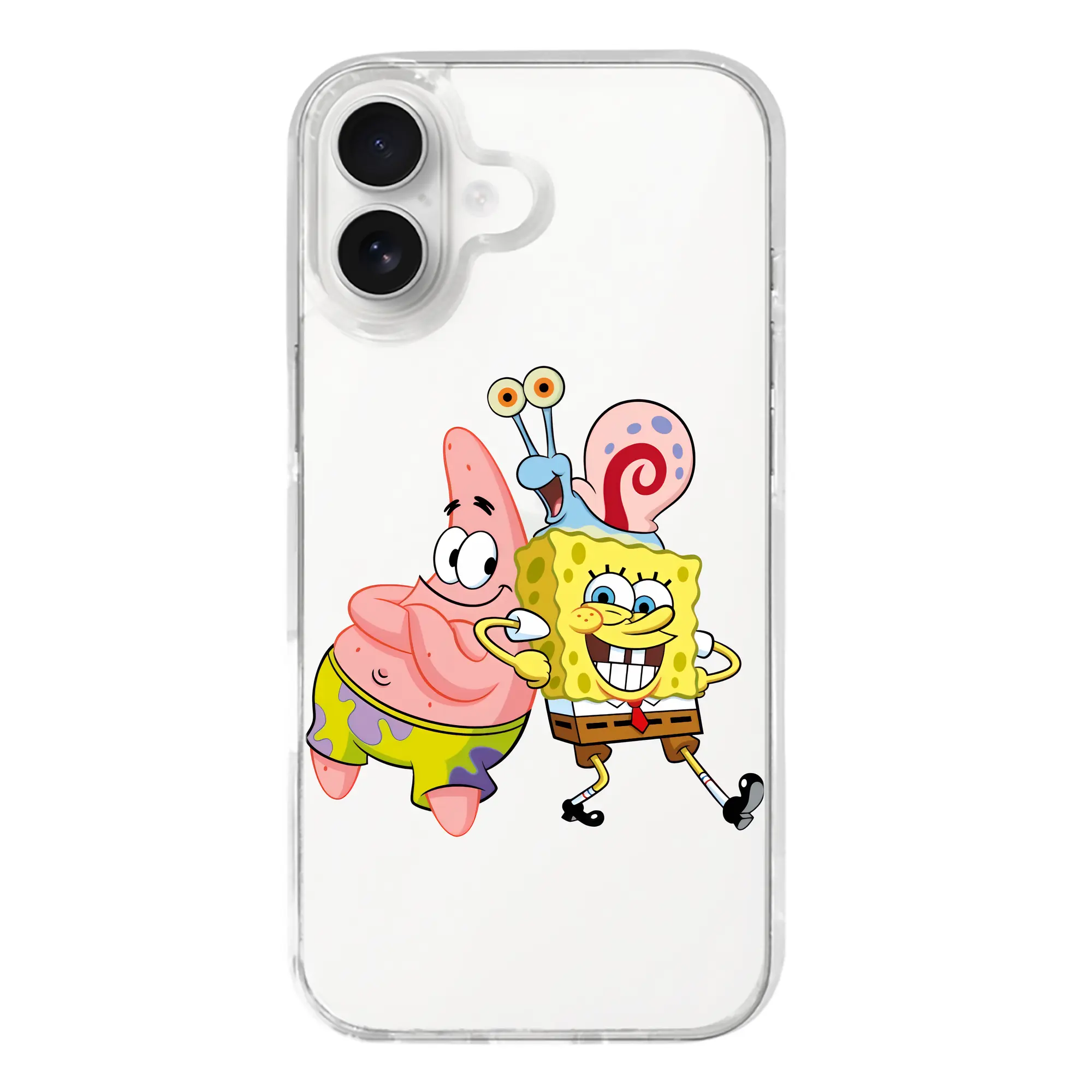 スポンジボブ グッズ カタツムリさん - iPhone 17シリーズ 透明スマホケース – 薄型・耐衝撃・精密フィット保護カバー